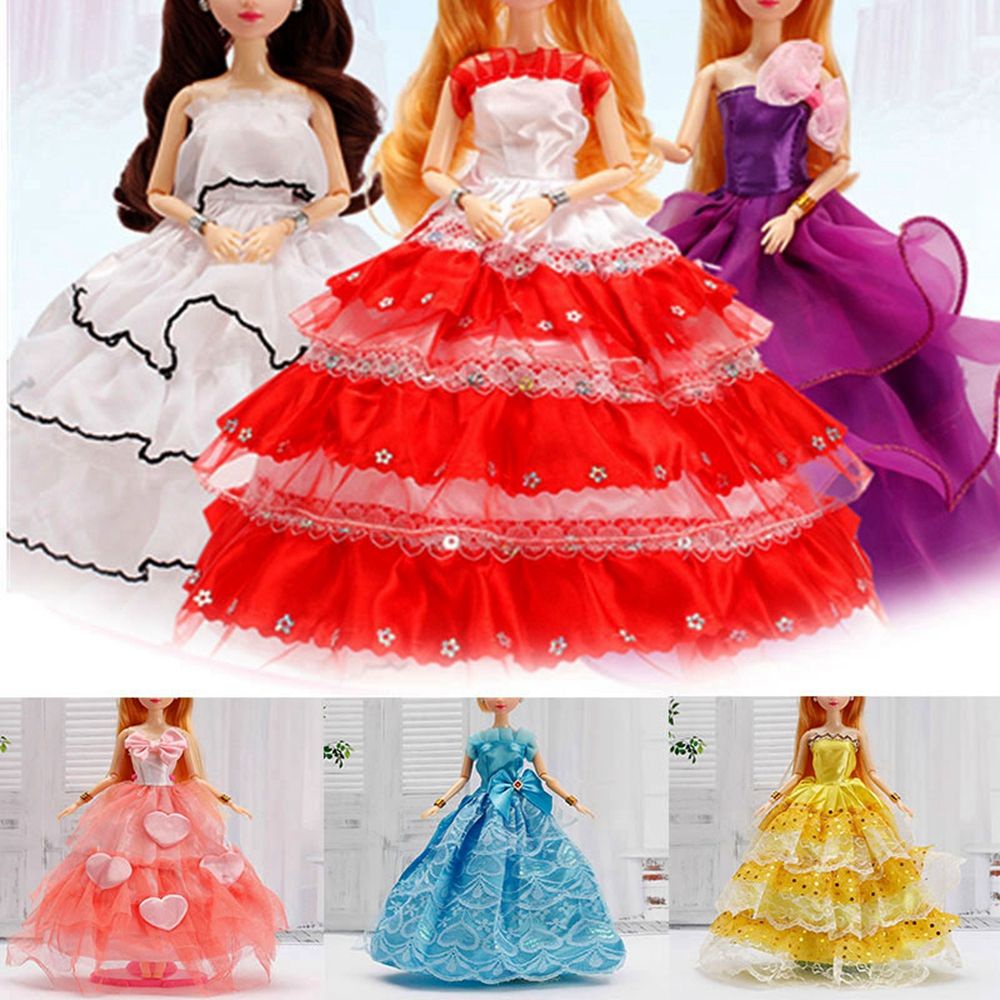 Đầm cưới thời trang cho búp bê 30cm