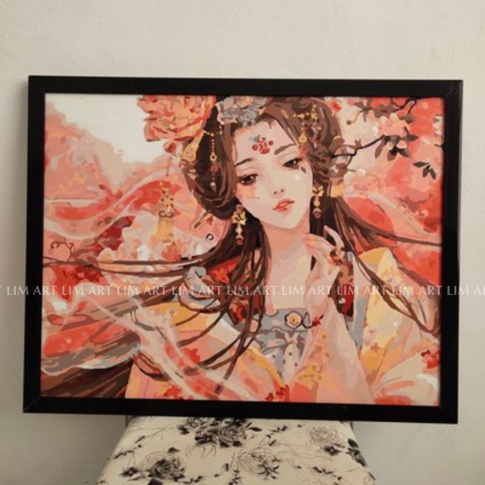 Khung tranh tự lắp nhựa giả gỗ size 40x50 LIM Art. Khung viền KHÔNG KÍNH cho tranh canvas