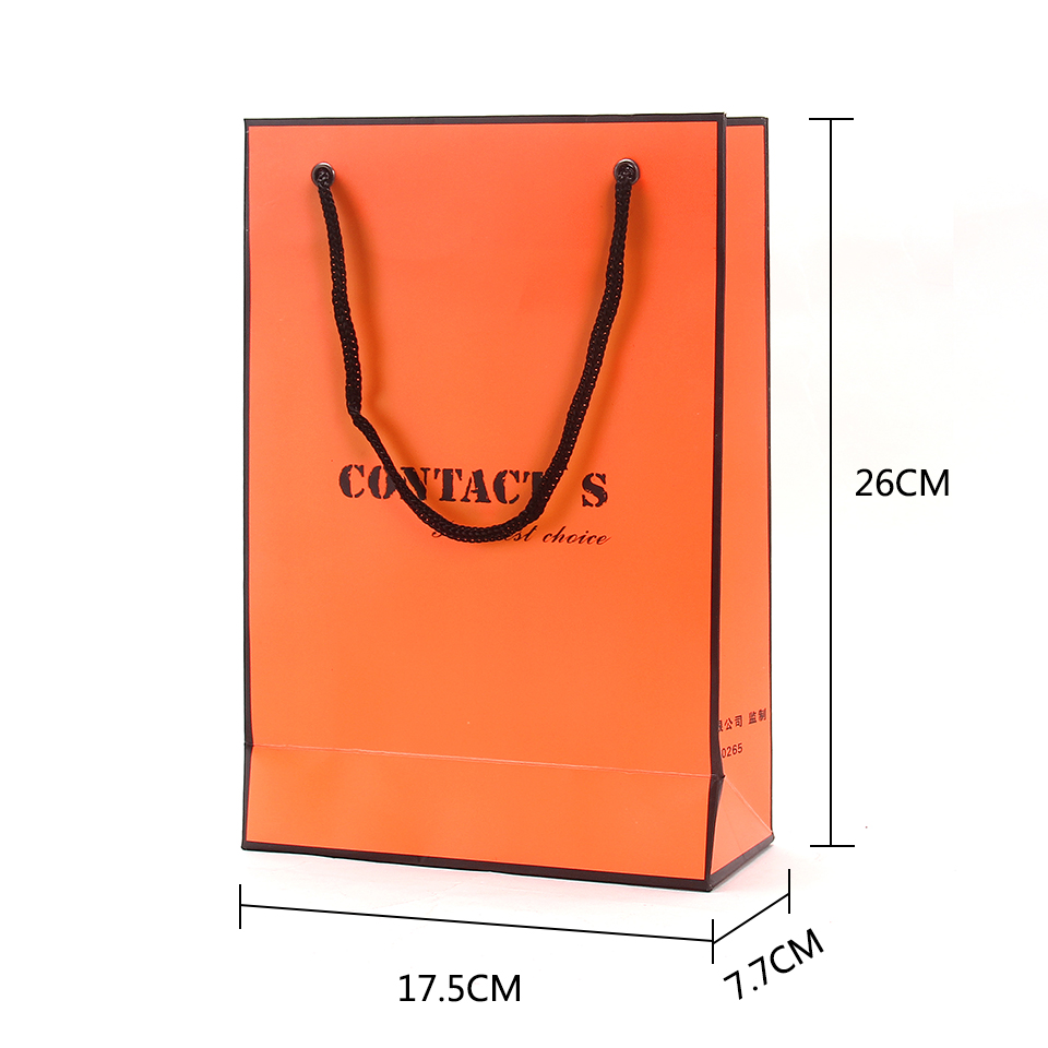Hộp quà giấy CONTACT’S hình chữ nhật màu cam