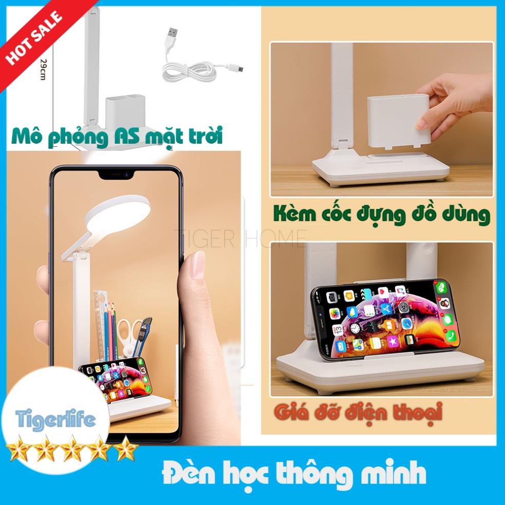 Đèn bàn đèn học tích điện, đèn học chống cận thị, - bảo vệ thị lực Ánh sáng 3 màu pin điện dung lượng cao