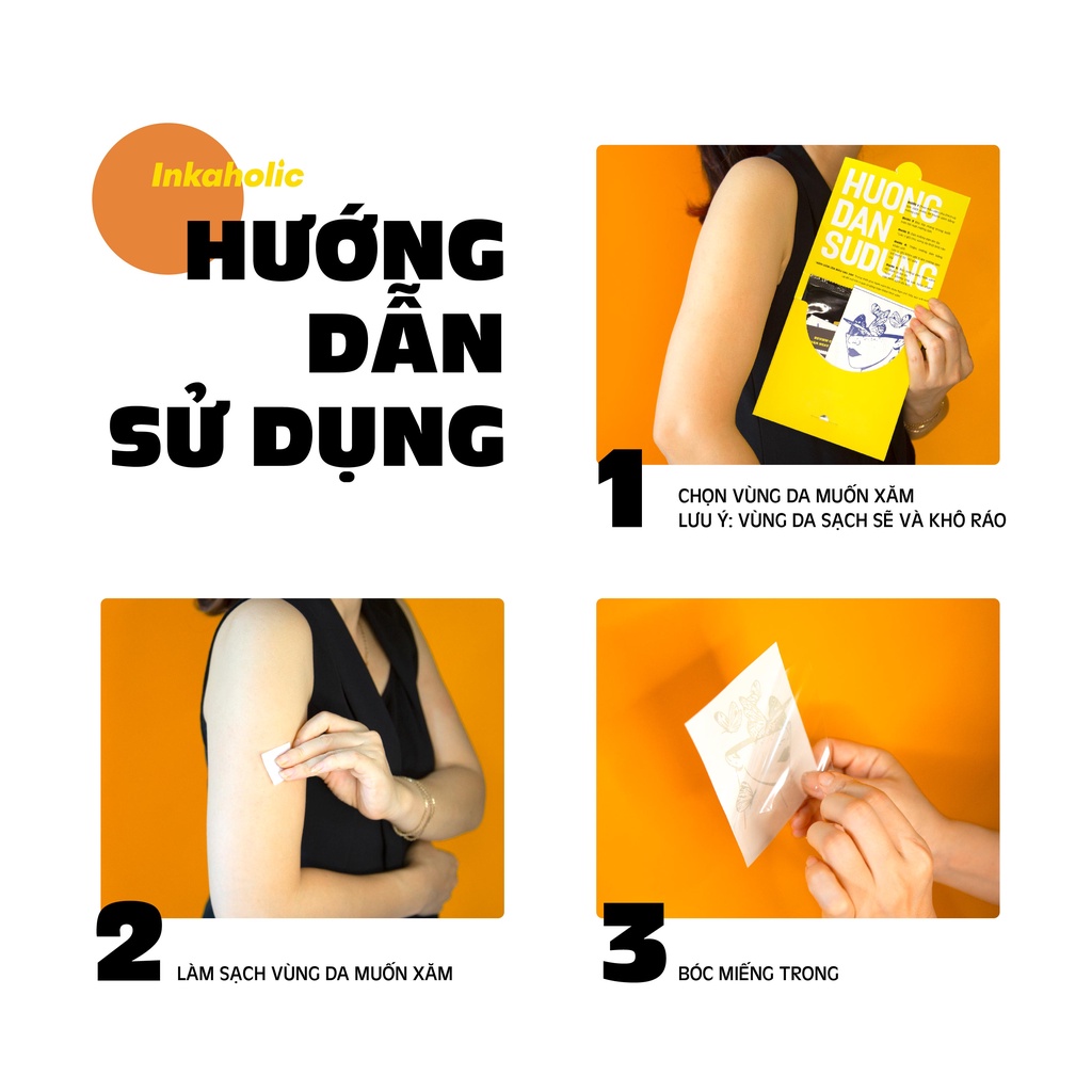[Chủ đề Biển Cả] Hình xăm dán tạm thời Inkaholic Y HỆT xăm thật trong 15 ngày, 100% tự nhiên và chống nước