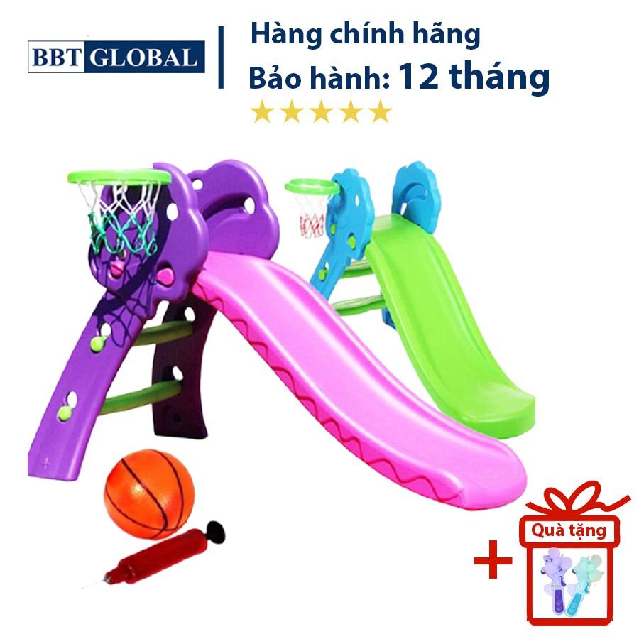 Cầu trượt cho bé có ném bóng rổ 130cm ZK035-2