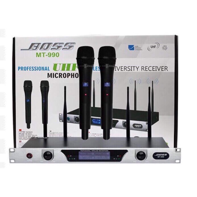 MICRO KHÔNG DÂY BOSS MT-990 SÓNG UHF CAO CẤP