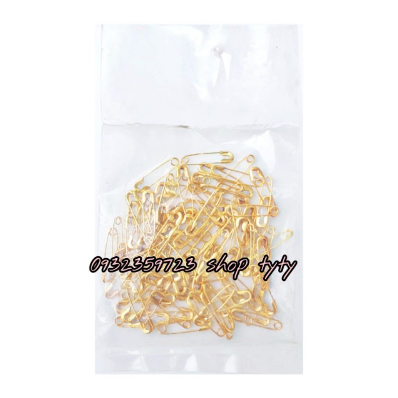 1 Bịch 100 cây kim tây vàng 1,8cm