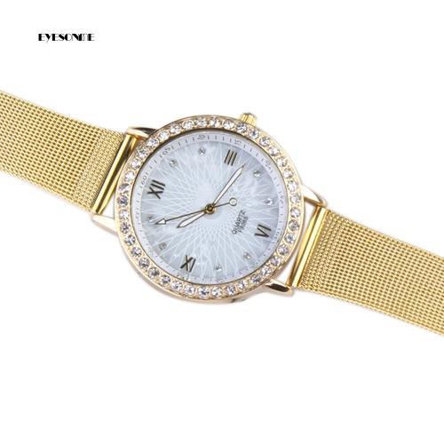 Dây Cáp EYe Chất Lượng Cao Chuyên Dùng❀Đồng Hồ Số La Mã Mạ VàNg ĐíNh Đá ThờI Trang Cho Nữ