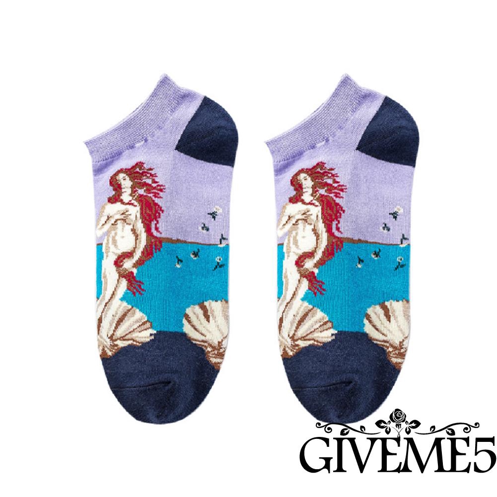 Vớ cổ chân in họa tiết tranh 3D