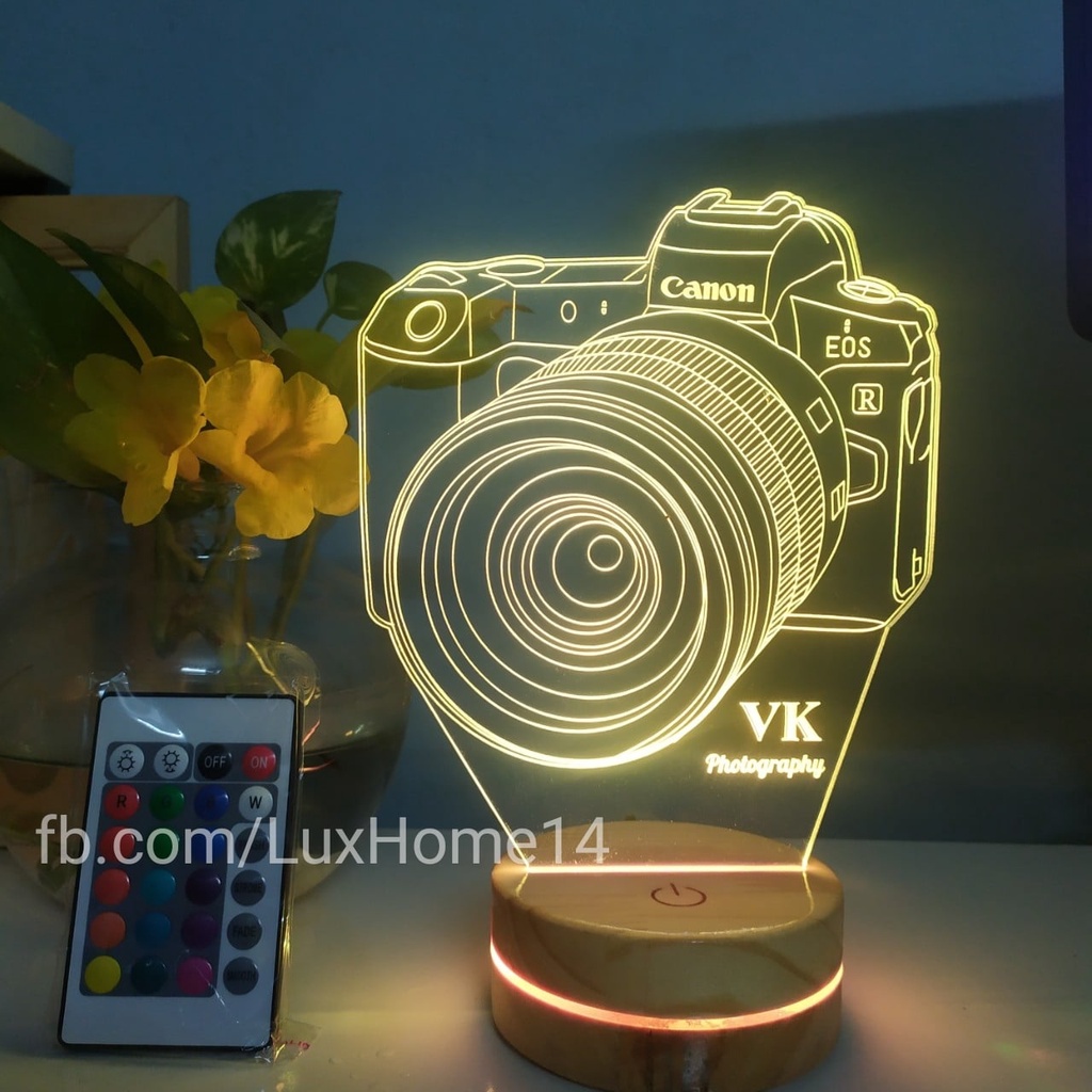 Đèn led 3D đèn decor bàn làm việc dành cho các Photographer