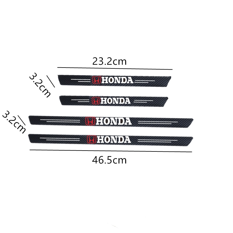 Set 4 Miếng Dán Sợi Carbon Dày Dặn Chống Trầy Cho Honda City Jazz Civic Fc CRV Accord BRV