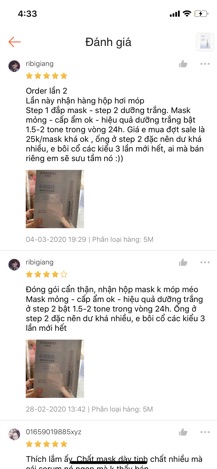 Mặt nạ Chando Niacinamide 4% lẻ 1M