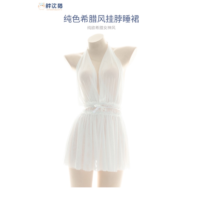 Đầm Ngủ Hai Dây Vải Voan Xuyên Thấu Phong Cách Hy Lạp Quyến Rũ | BigBuy360 - bigbuy360.vn