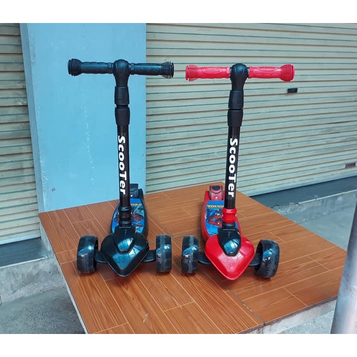 Xe trượt Scooter Bánh to hàng Cao cấp (có giảm xóc + phanh chân + điều chỉnh cao thấp)