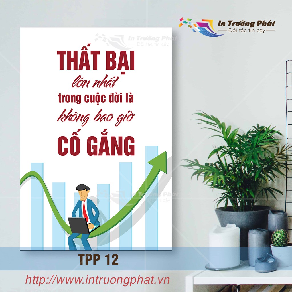 Tranh treo tường văn phòng tạo động lực, tranh canvas slogan hay (giá tại xưởng- tặng kèm đinh 3 chân)