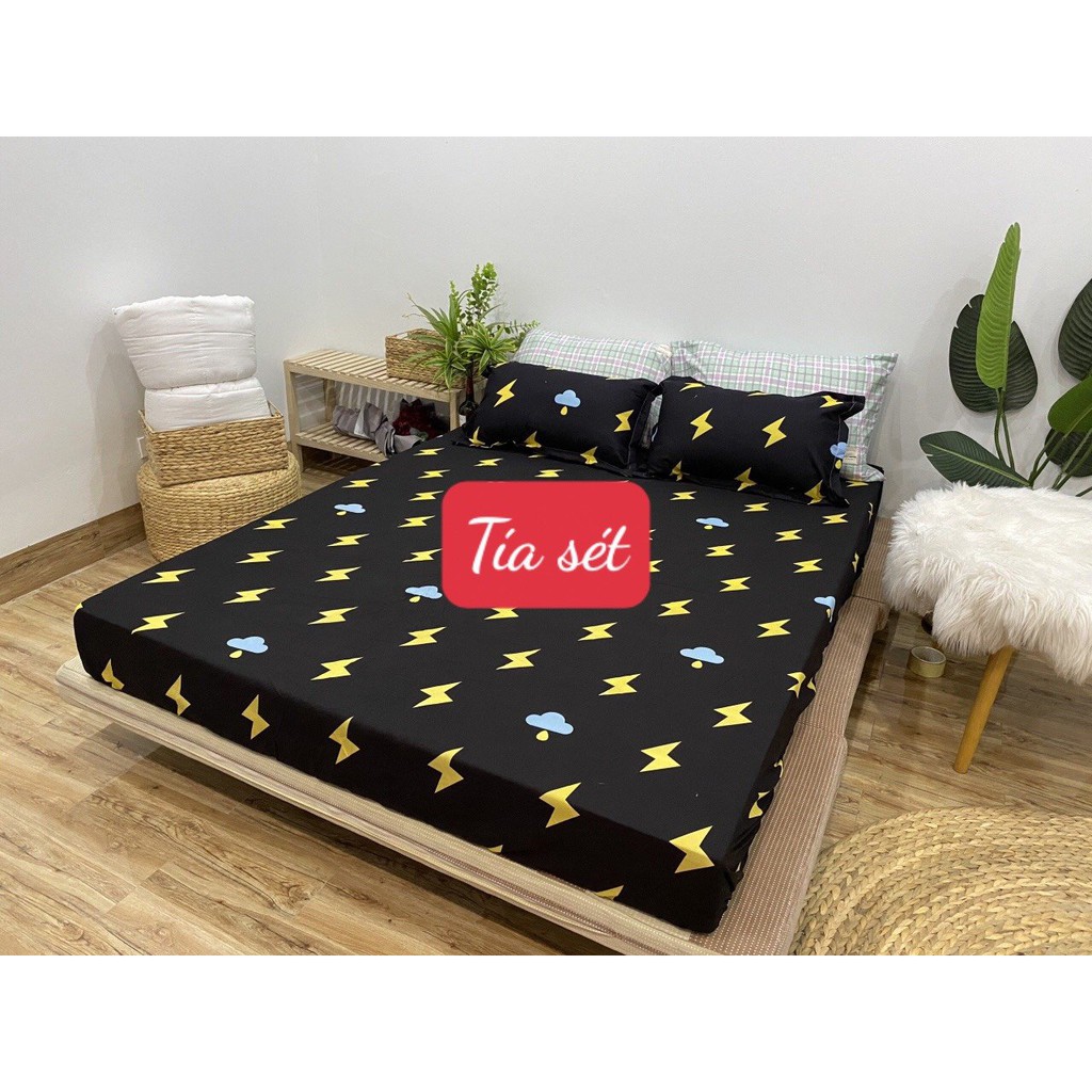 Combo Bộ Ga Gối 1m6x2m nhiều mẫu hoạt hình lựa chọn-MẪU TIA SÉT