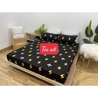 Bộ Ga Gối 3 Món Siêu Đẹp🌟1m2x1m9🌟MẪU TIA SÉT