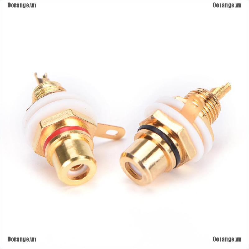 Bộ 10 Đầu Nối RCA Mạ Vàng 24K Chuyên Dụng Cho Xe Hơi
