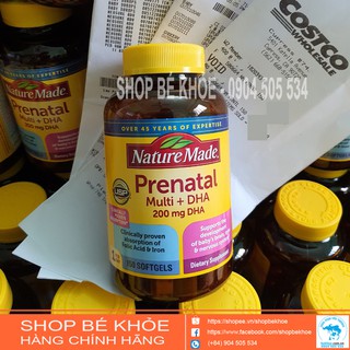 Vitamin bà bầu prenatal + dha 200mg nature made - 150v mỹ - ảnh sản phẩm 2