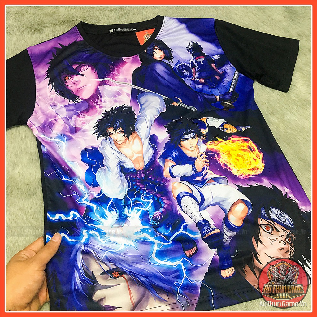 Áo thun Naruto Sasuke Retsude 3D Đen, Gaara, áo phông Anime Manga có size bé cho trẻ em mới nhất (Shop AoThunGame