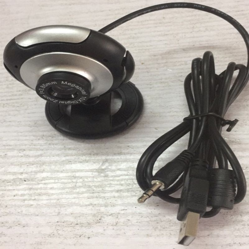 Webcam USB 2.0 6 LED Có Kẹp Gắn Máy Tính Để Bàn Ban Đêm