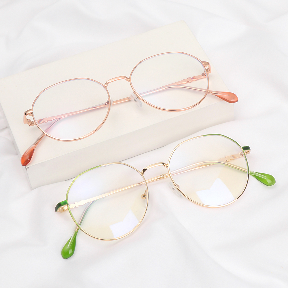 Kính cận khung tròn bằng kim loại unisex
