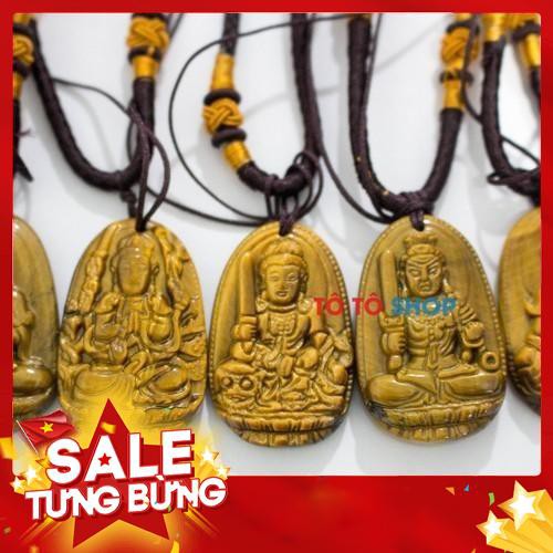 [BIG SALE] Dây Chuyền Phật Bản Mệnh Cho Người Tuổi MÙI Đá Mắt Hổ - Phật Như Lai Đại Nhật Bồ Tát