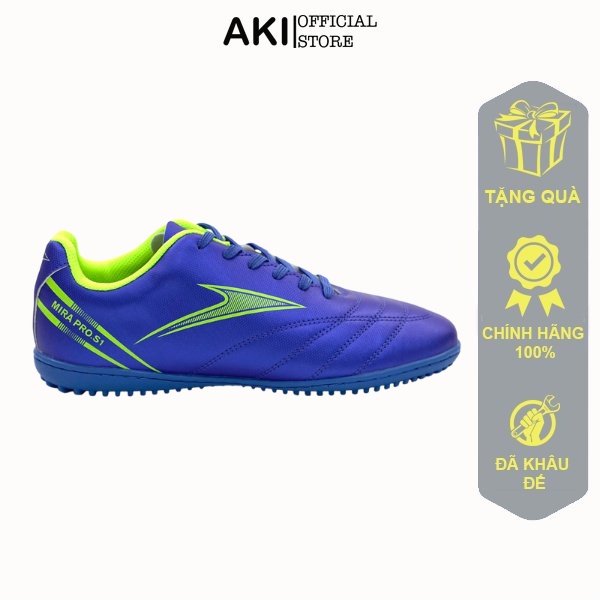Giày đá bóng nam cỏ nhân tạo Mira Pro S1 Xanh Dương thể thao chính hãng giá rẻ, giày đá banh thời trang mềm đẹp - PS006