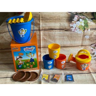 ( Kèm hạt giống) Bộ đồ chơi trồng cây, xúc cát, câu cá Grow