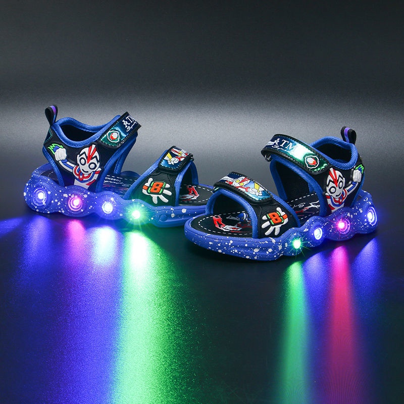 Sandal Đi Biển Mùa Hè 2021 kasutsandal Có Đèn Cho Bé Trai