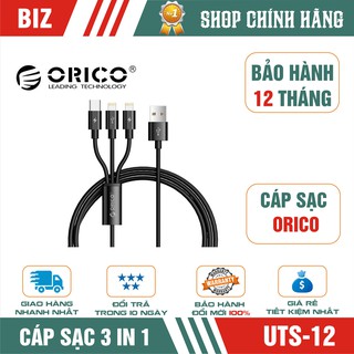 Cáp sạc 3 trong 1 orico uts - 12 - phân phối chính hãng