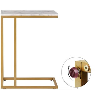 BÀN TAB C, [MẶT ĐÁ VÂN MÂY], SANG TRỌNG, khung vàng (R30xD50xC55cm)