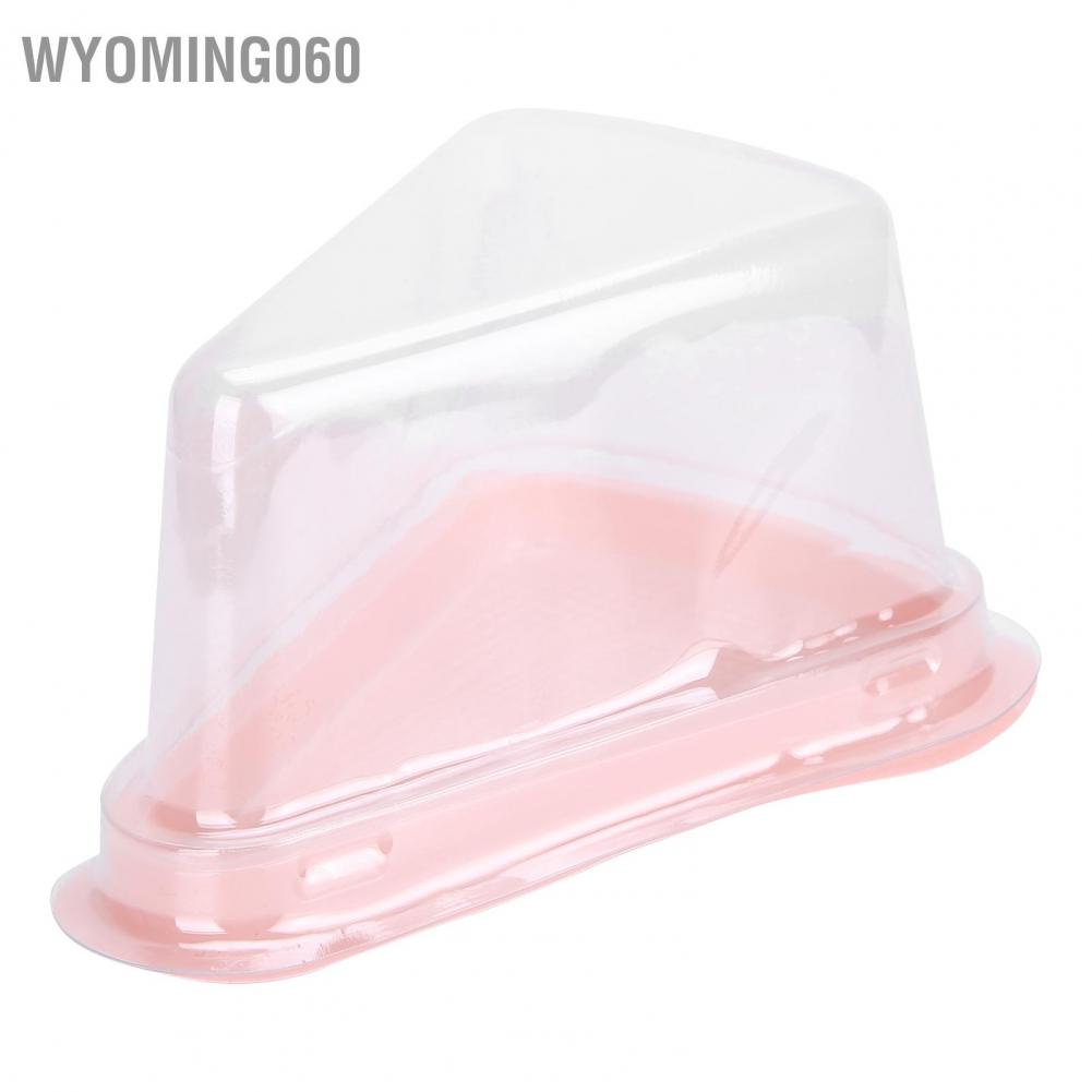 Wyoming060 100Pcs Triangular Cake Holder Box Transparent PET Food Cupcake Packaging Container