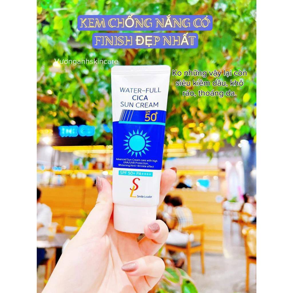 Kem chống nắng SL Smile Leader SPF50+ PA++++ - Nâng Tone 60ml kcn xanh cam Hàn Quốc