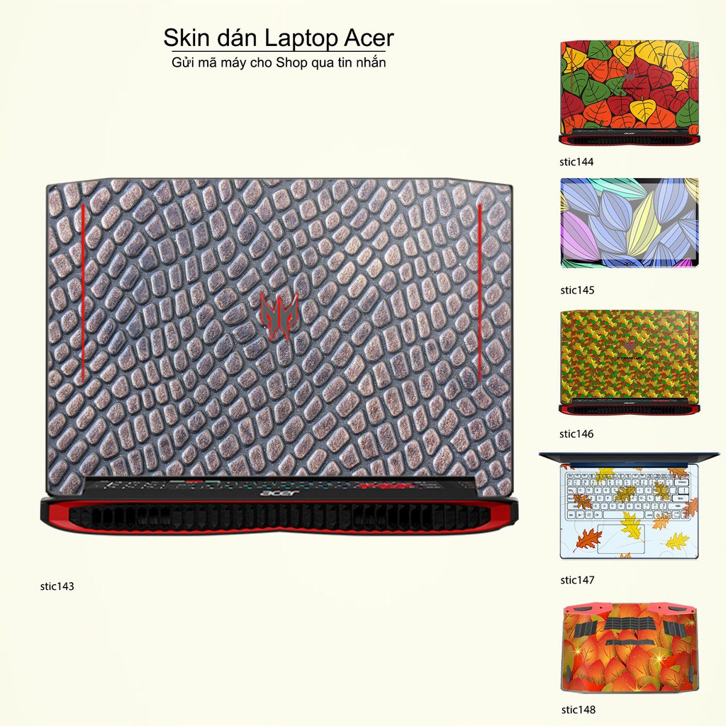 Skin dán Laptop Acer in hình Hoa văn sticker _nhiều mẫu 24 (inbox mã máy cho Shop)