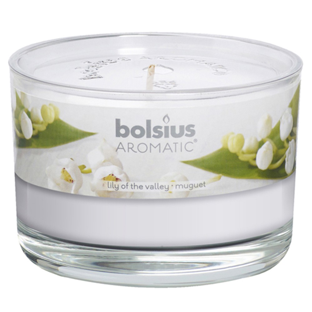 Ly nến thơm tinh dầu Bolsius Lily of the Valley 155g QT024868 - hoa lan chuông, thơm phòng, thư giãn, khử mùi, không khó
