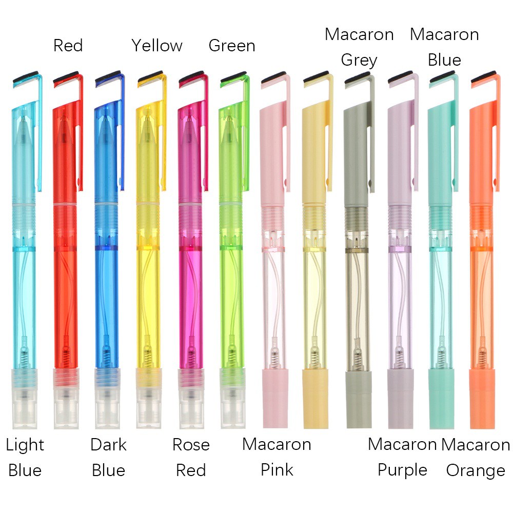 ROW Mini Ballpoint Pencil Portable Cleaning Pens Spray Gel Pen School&amp;Office Supplies Refillable Disinfectant Writing tools Stationery Phone Holder Travel Perfume Bottle