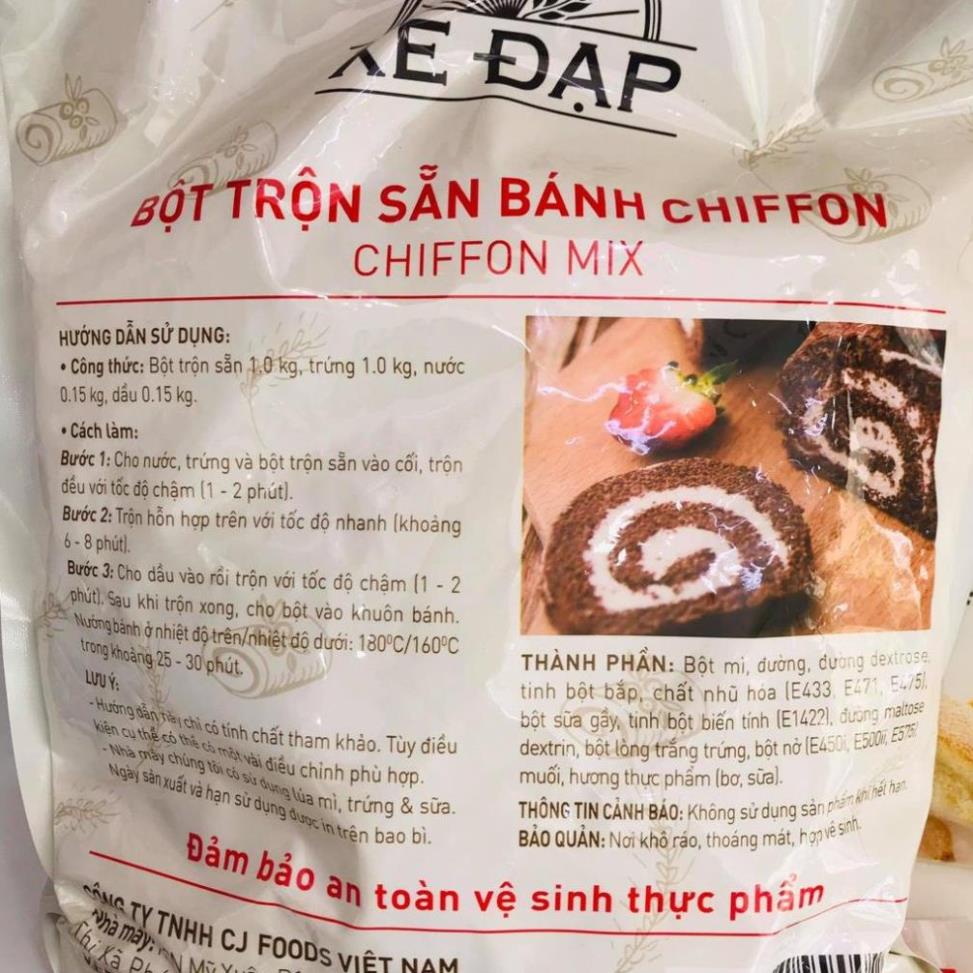Bột trộn sẵn bánh bông lan CHIFON CJ Hàn Quốc hiệu Xe Đạp 1 kg