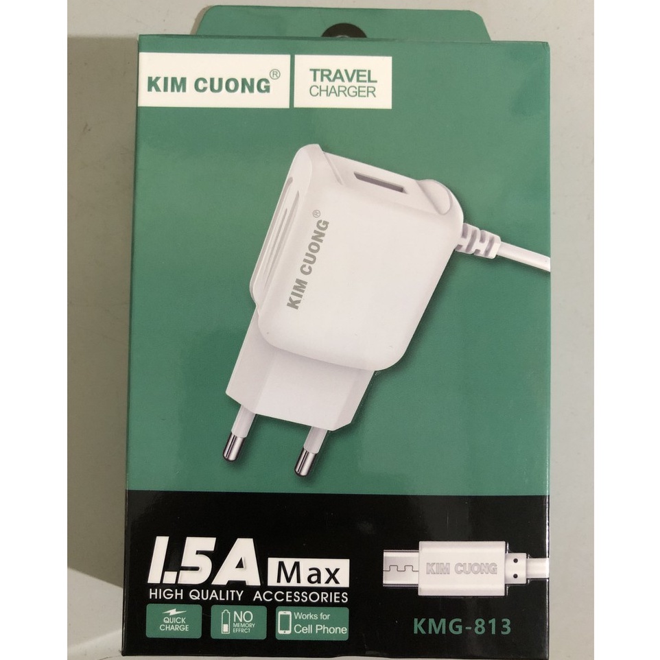 Sạc Kim Cương 813 Liền Dây - Sạc Samsung ( Mẫu Mới ) - sạc ổn định , bền , sử dụng tiện lợi, chân MICRO