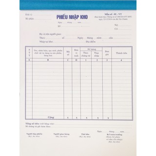 Phiếu xuất lớn/ Phiếu nhập lớn Ford (Combo 10 cuốn)