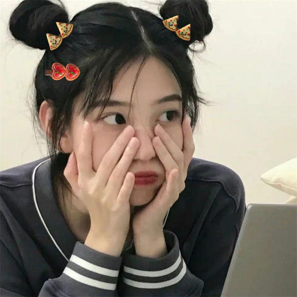 Kẹp Tóc Hình Ngựa Vằn / Thức Ăn Giả Lấp Lánh Cho Nữ