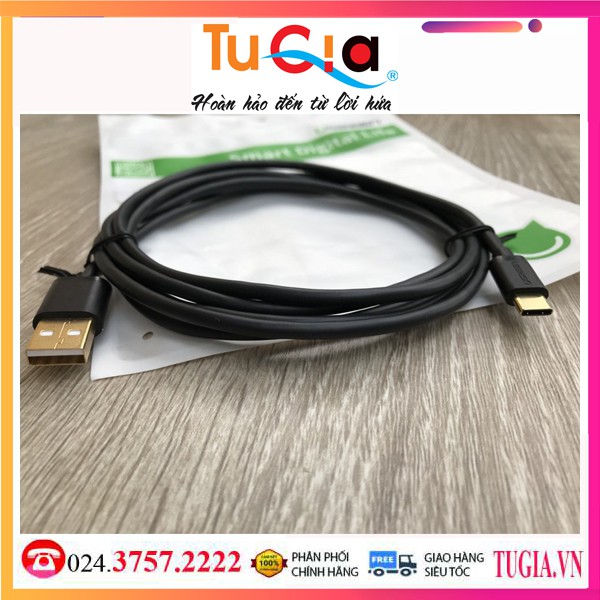 Cáp Type C To USB 2.0 Chính Hãng Ugreen 30161(Black, 2M) - Hàng chính hãng