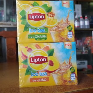 Hộp trà lipton vị đào , vị chanh 16 túi / 1 hộp