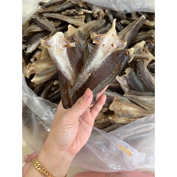 1kg khô cá lóc cửng nguyên con phơi 4 nắng