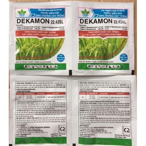 Dung dịch kích thích sinh trưởng cây trồng Dekamon 22,43L gói 10ml hàng đẹp, phân phối chuyên nghiệp
