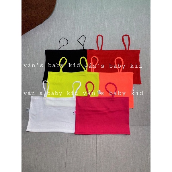 Áo croptop 2 dây bé gái
