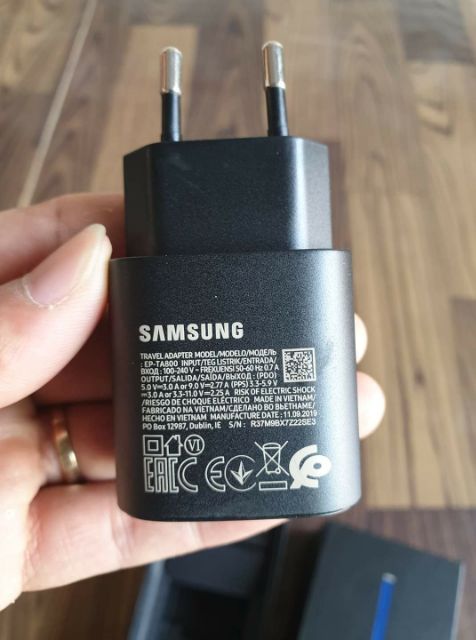 COMBO Bộ Sạc 25W, Tai Nghe AKG Cho Note 10, S20 - Chính Hãng Samsung, Bảo Hành 6 Tháng