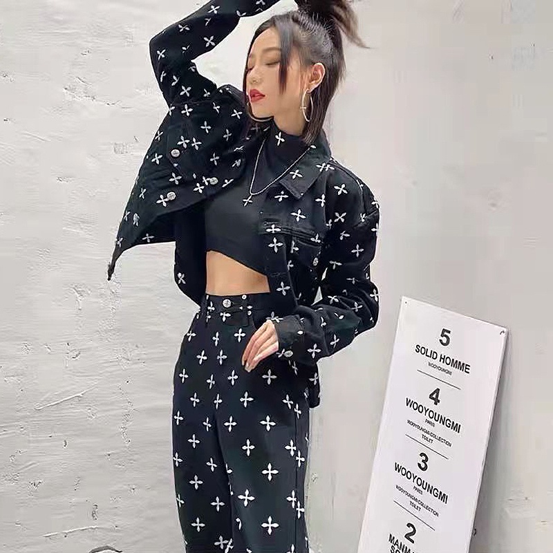 Áo Khoác denim Dáng Rộng Thiết Kế Mới Thời Trang Mùa Xuân Theo Phong Cách Hồng Kông