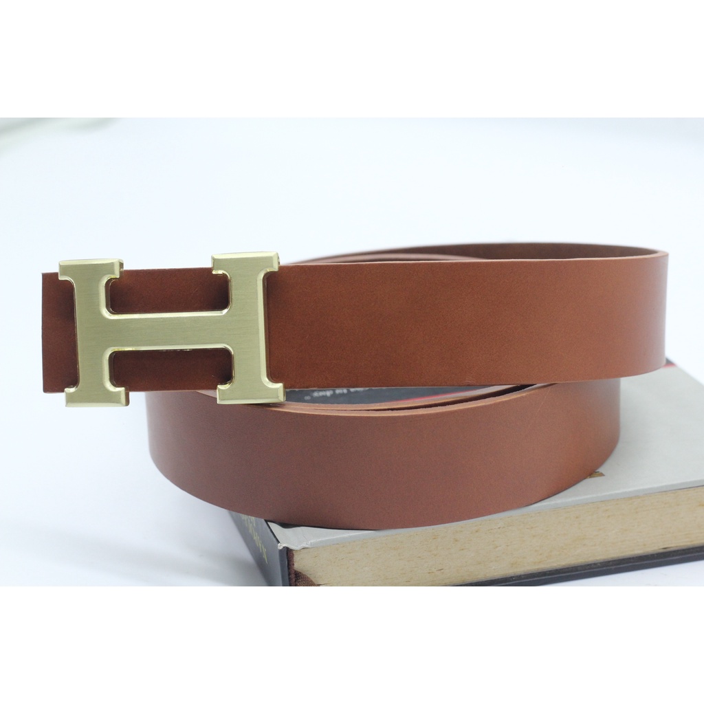 Thắt Lưng Dây Nịt Nam Da Bò Vachetta Nhập Khẩu Cao Cấp Nguyên Tấm Siêu Mềm Kèm Khóa Xịn Chữ H Không Gỉ, BH 12 Tháng