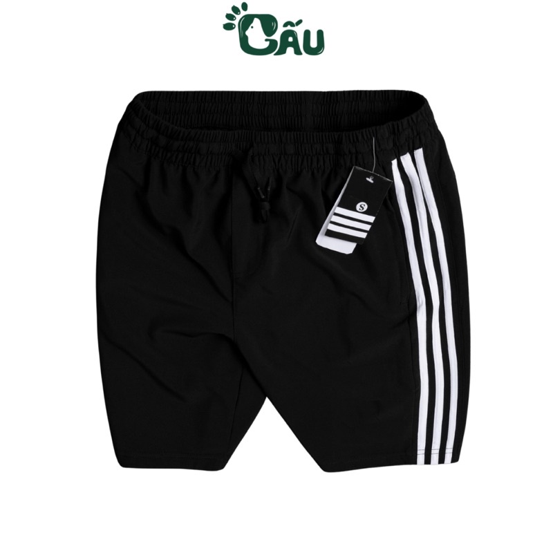 Quần 3 sọc Gấu 194 short thun thể thao vải co dãn ,mềm mịn - from slimfit - SHORT
