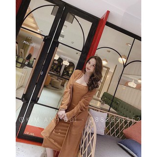 SÉT VÁY BODY KÈM ÁO KHOÁC 3 MÀU CHO NỮ