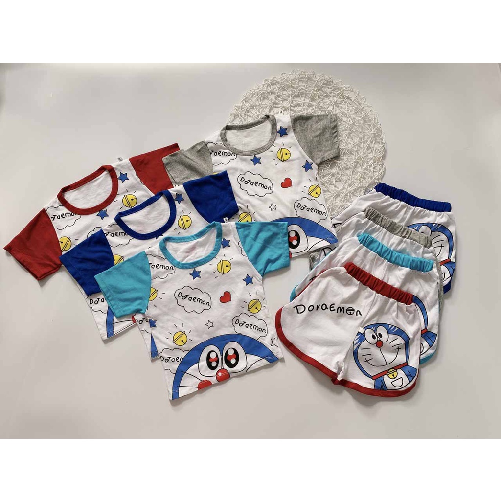 [MẪU MỚI] BỘ DORAEMON GIÁP LĂNG SIÊU CUTE CHO BÉ TRAI VÀ GÁI 8-18KG. XƯỞNG MAY BIBO