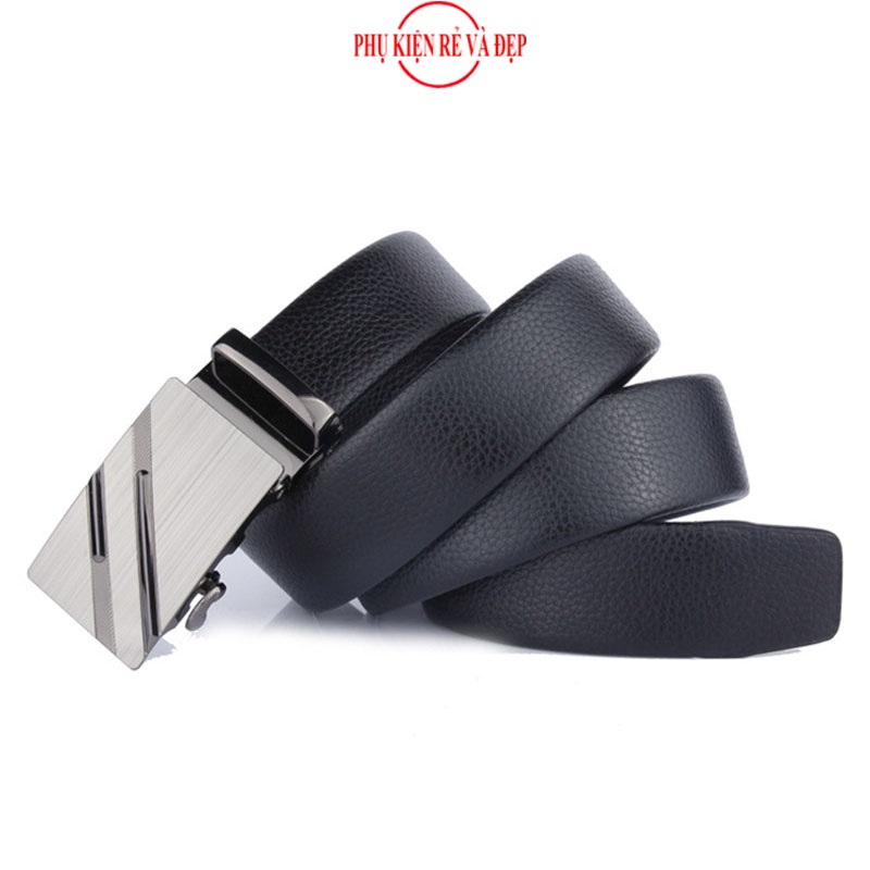 Thắt lưng nam da chống nước,dây nịt nam khóa chống gỉ độ bền cao thời trang PUGI - R99